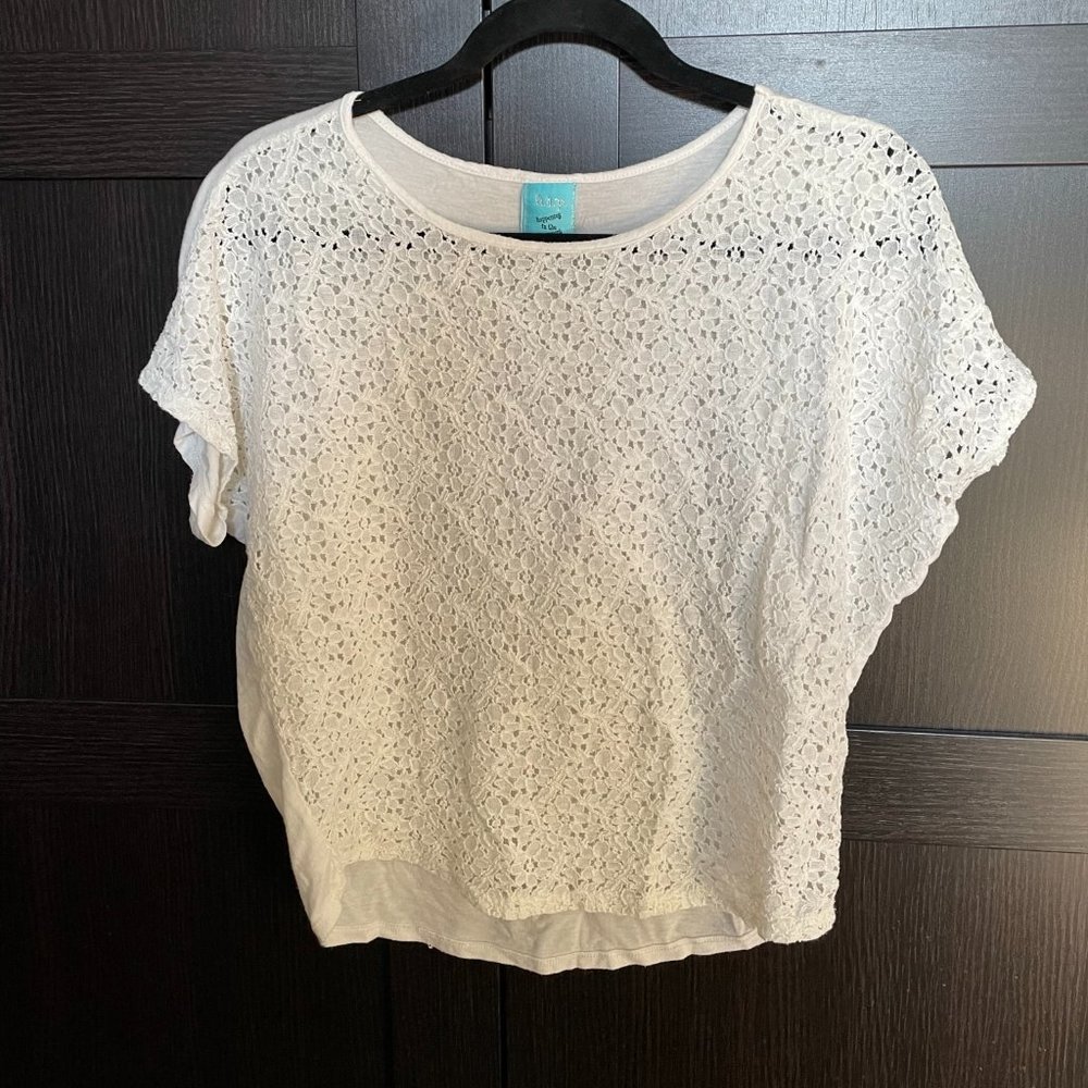 White, Cropped Women's Top - Small